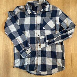 Hurley Navy and White Checkered Shirt XL